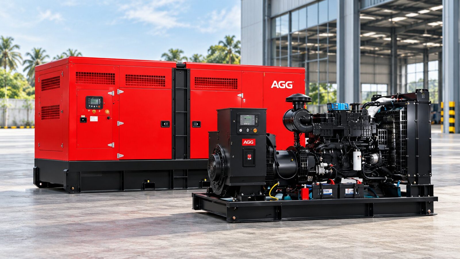 Cummins generators Sri Lanka – AGG enclosed and open generator illustration