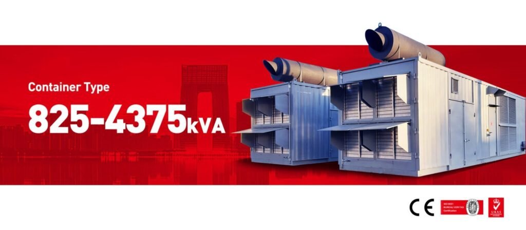 AGG container type generator sets rated 825 to 4375 kVA